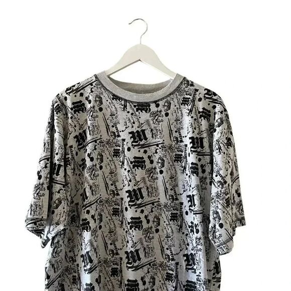 Makaveli  Gray Black Graphic Crewneck Short Sleeves Men’s T-Shirt SZ XL #1218 - Picture 4 of 16